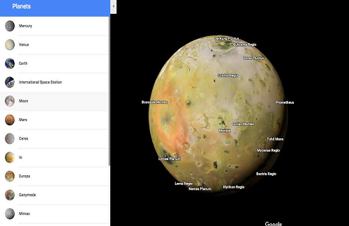 Đã có thể khám phá Mặt Trăng và các hành tinh khác bằng... Google Maps